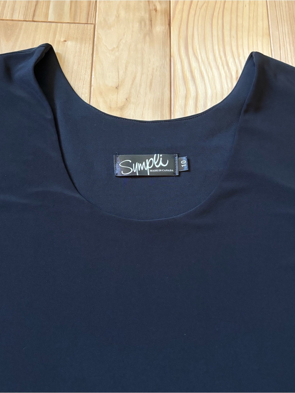 Sympli Canada Trapeze Black Layered Accent Top - Picture 2 of 10